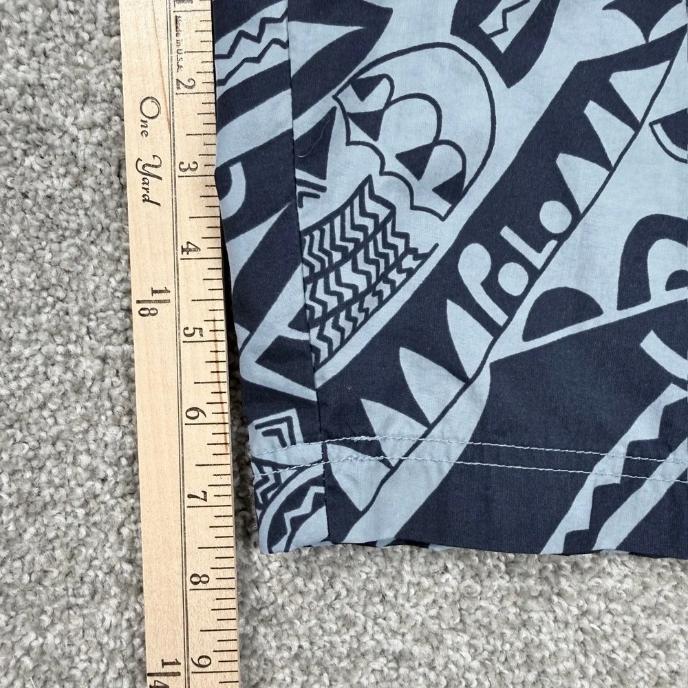 Polo Sport Ralph Lauren Swim Trunks XL Blue Tribal Tiki Print Mesh‎ Lined Y2K
